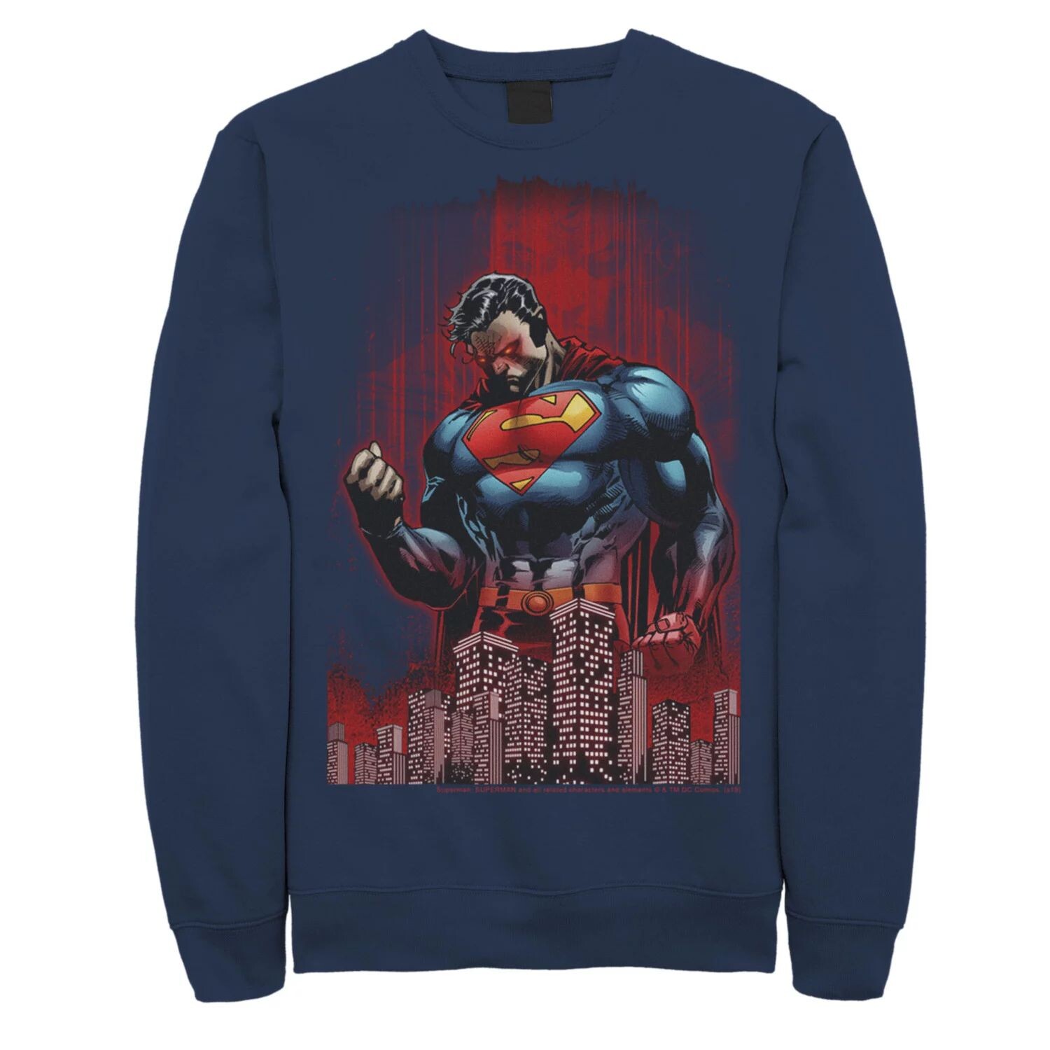 

Мужская толстовка с плакатом Superman Power Flex Skyline Comic DC Comics, синий