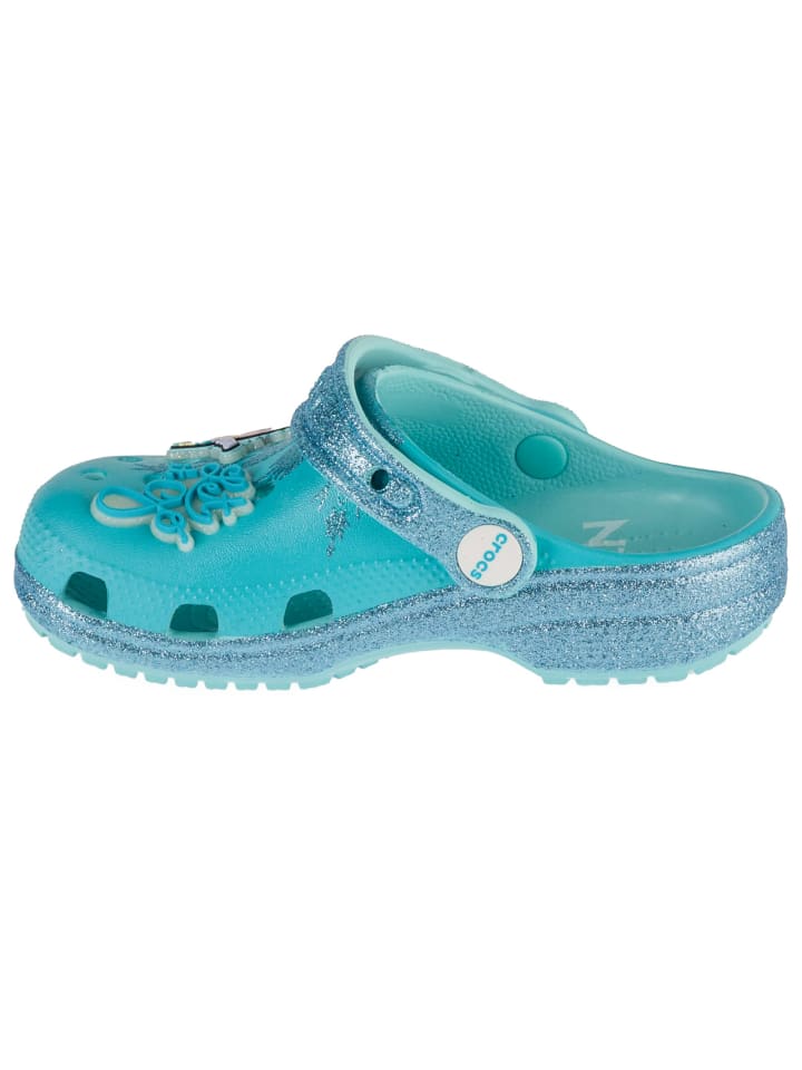 Детские сабо Crocs Classic Frozen Elsa, синие — фото 2