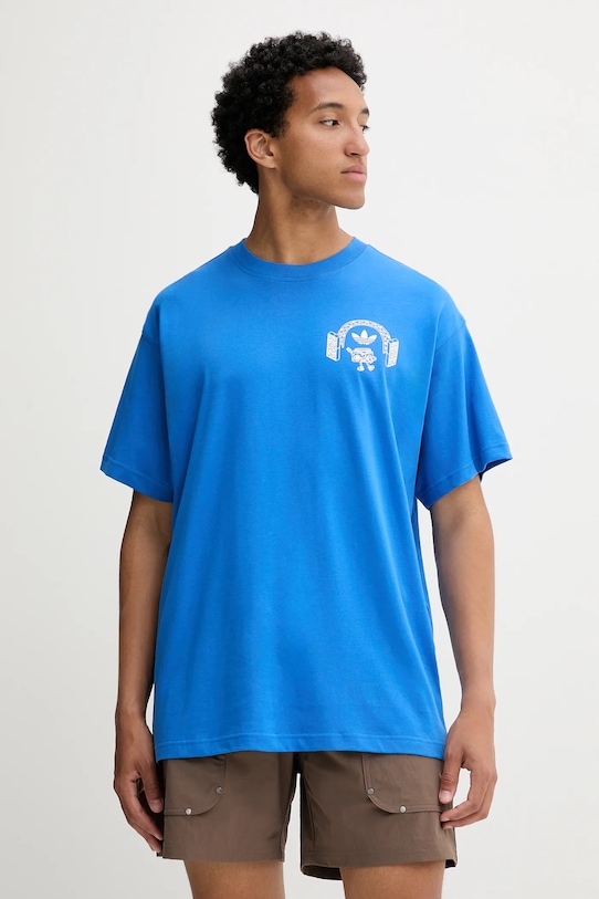 

Хлопковая футболка Music Fests Tee Adidas Originals, синий