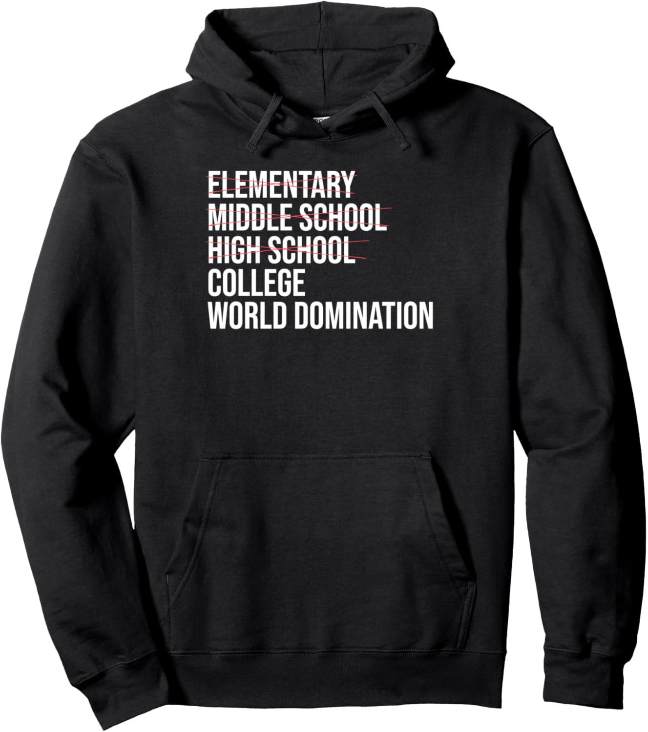 

Толстовка с символикой средней школы, старшей школы, университета и выпускных вечеров в старшей школе Humor Middle School & High School Gift Ideas, черный