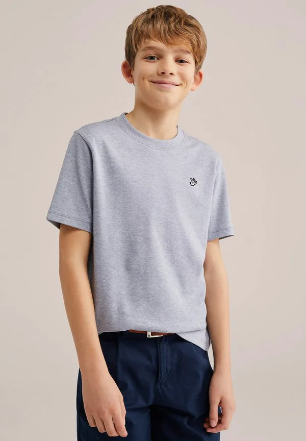 Простая футболка We Fashion, Light Grey — фото 2