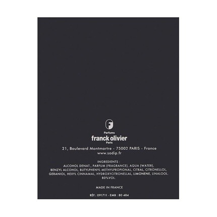 Туалетная вода-спрей для мужчин Franck Olivier Black Touch, 100 мл — фото 2