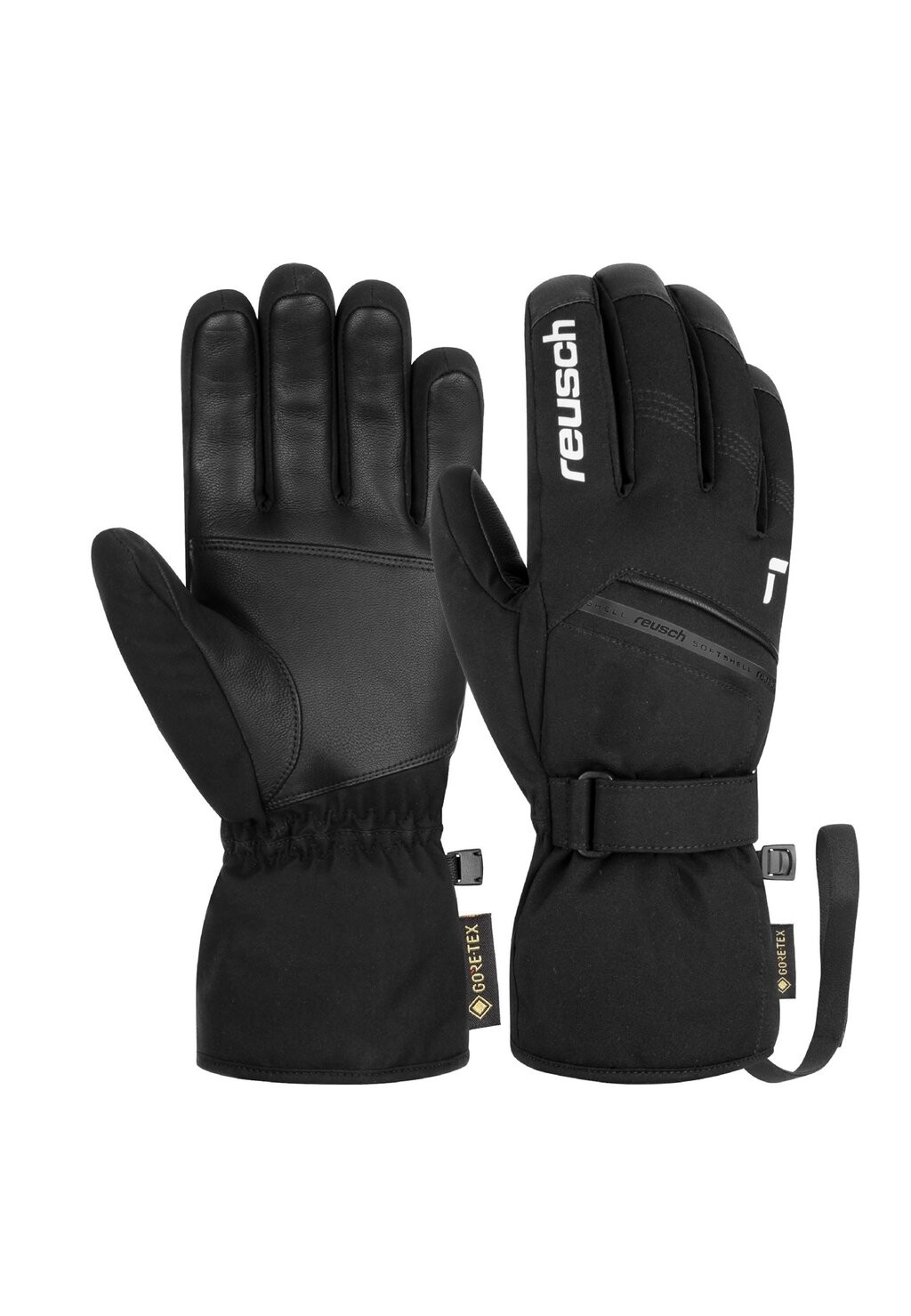 

Перчатки Reusch, цвет black white