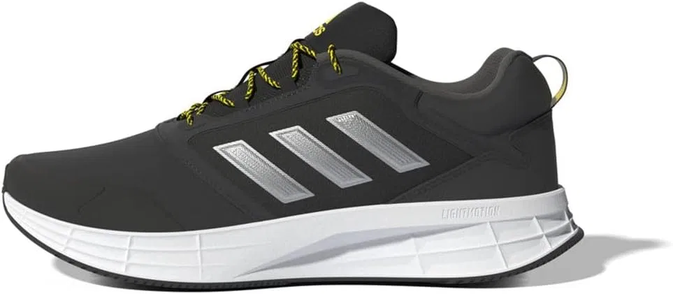 Мужские беговые кроссовки Adidas Duramo Protect, Carbon Matte Silver Beam Yellow — фото 3