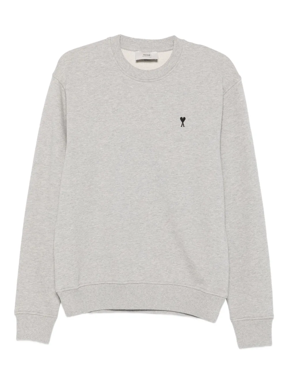 

Толстовка с круглым вырезом и логотипом Ami Paris, серый