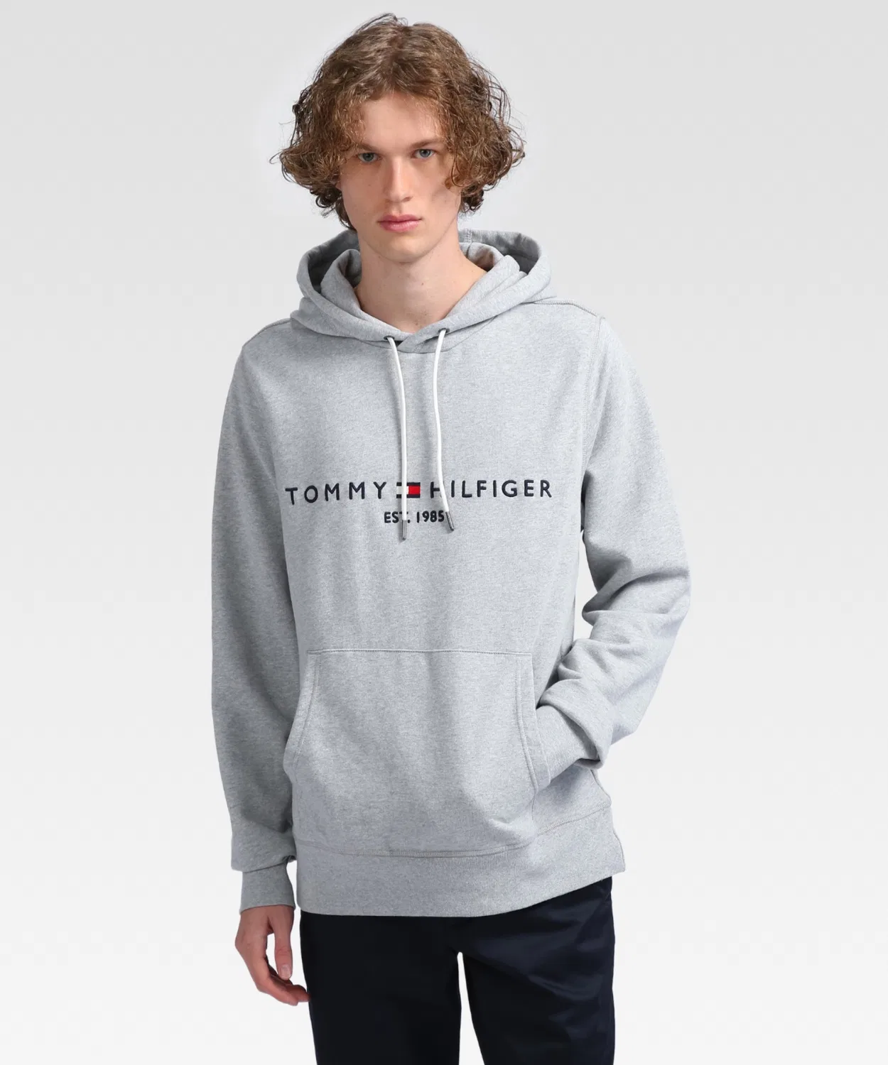 Свитшот с вышивкой Tommy Hilfiger, серый