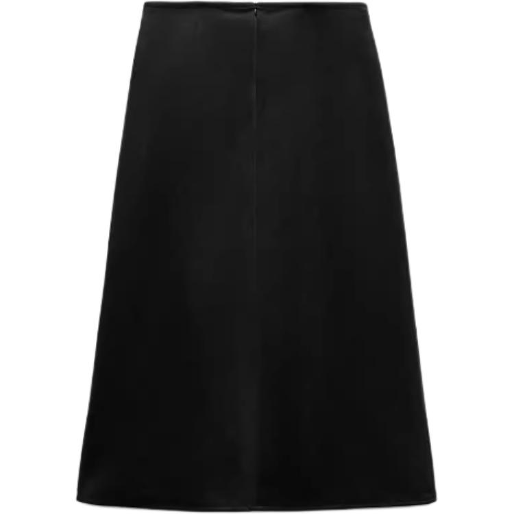 ZARA Повседневная длинная юбка женская черная — фото 4