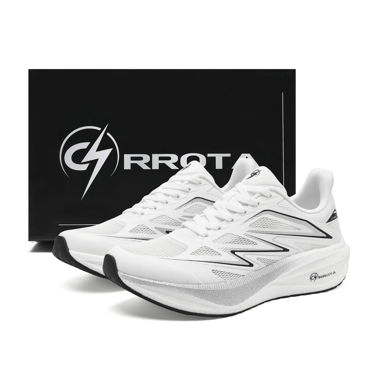 

CHRROTA Низкие кроссовки для бега унисекс серебристо-белые Swift Fly, цвет Silver White Xufly Box