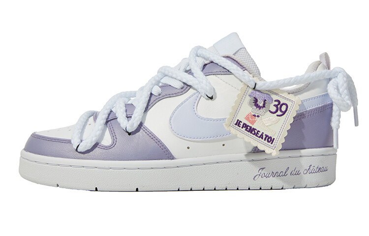 

Кроссовки Nike Court Borough Series Skateboard Shoes Women's Low-Top Purple White