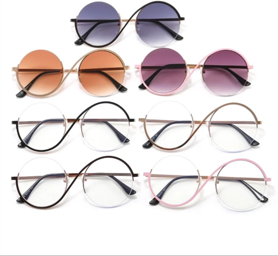 

Модные металлические круглые солнцезащитные очки в полуободковой оправе для женщин, винтажный стиль, трендовые очки для мужчин, панк, роскошь TKKTLLT, Gold-brown