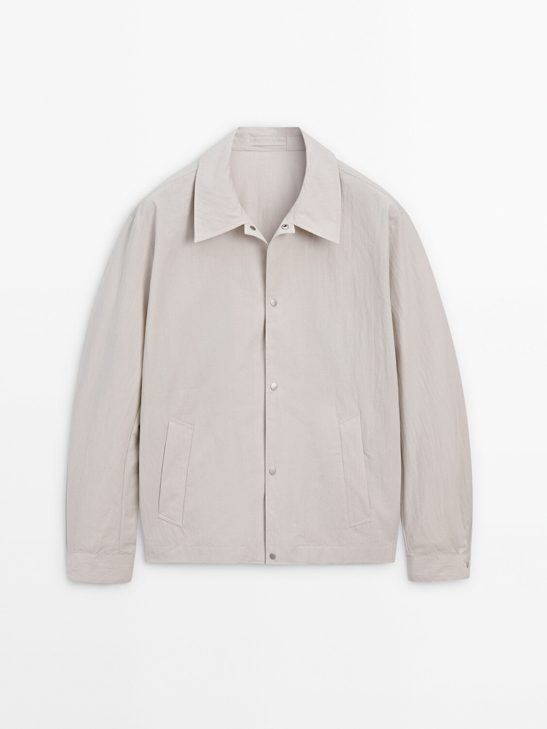 

ДУбль Рубашка из смесового хлопка с карманом Massimo Dutti, бежевый