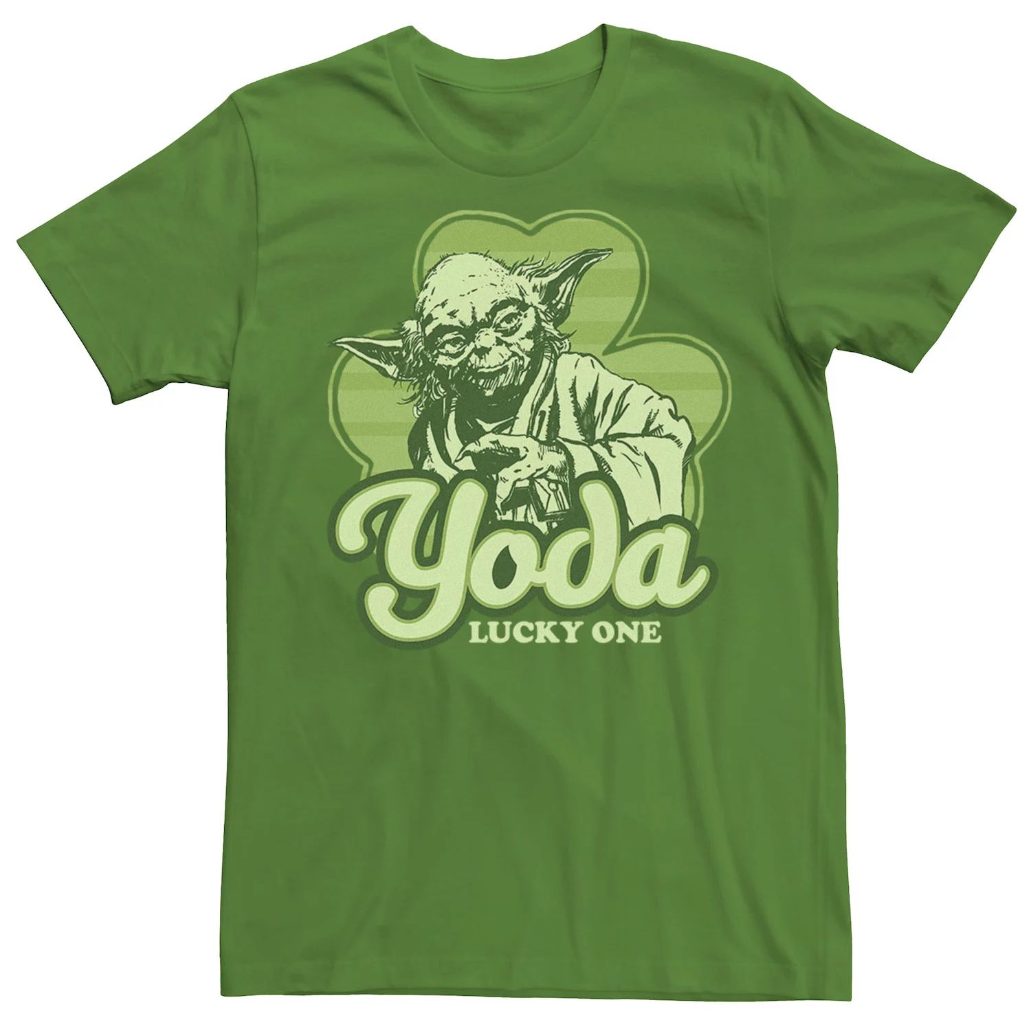 

Мужская футболка «Звездные войны Yoda Lucky One Clover» ко Дню Святого Патрика Star Wars