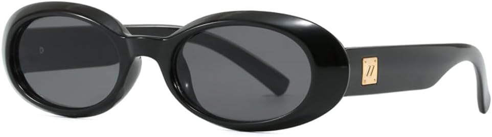 

Ретро овальные солнцезащитные очки для женщин, для езды на открытом воздухе, защита от УФ-излучения UV400; панк-солнцезащитные очки для мужчин, для езды на велосипеде на открытом воздухе KTUCN, Black