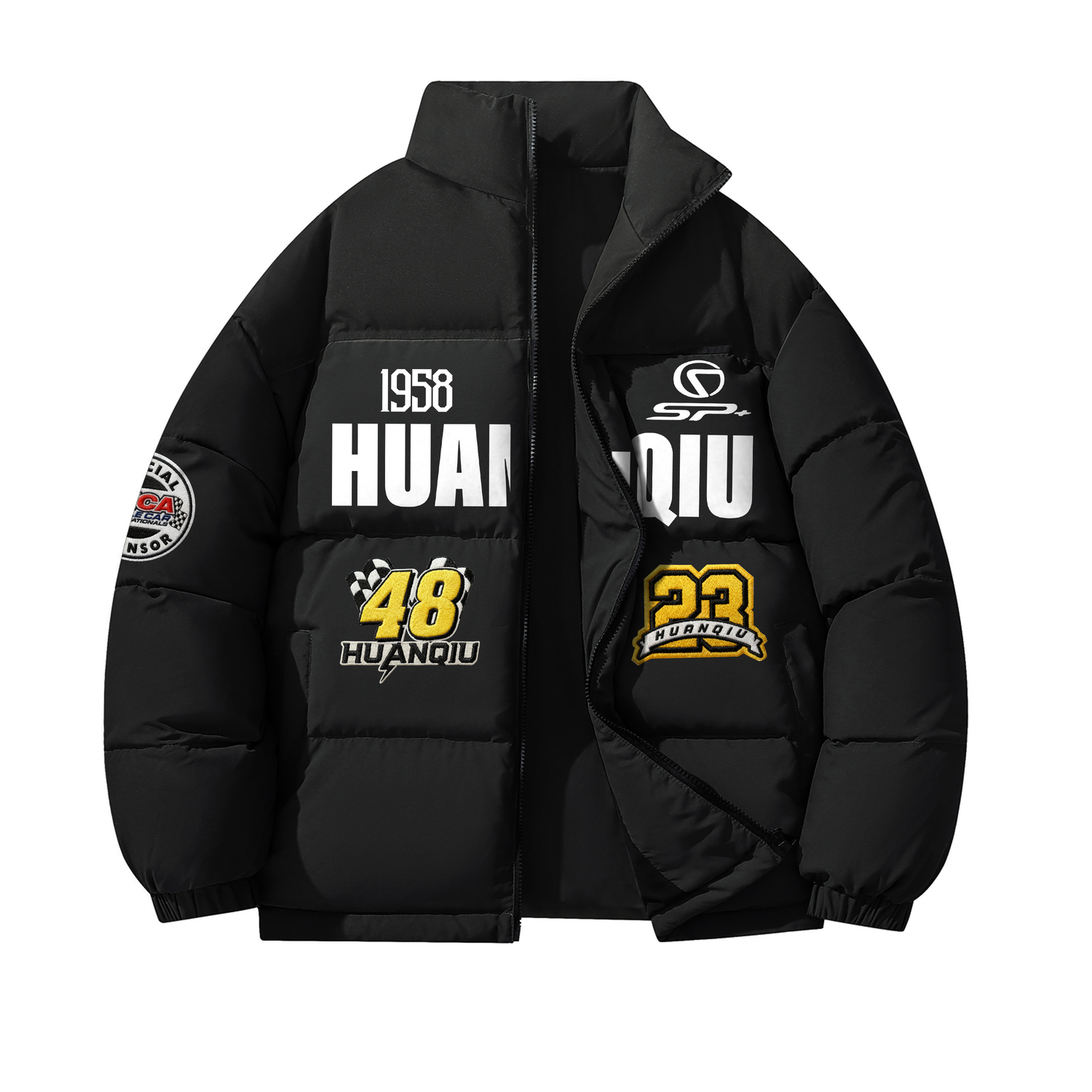 

Пуховик Unisex с воротником стойкой утепленный HUANQIU, черный