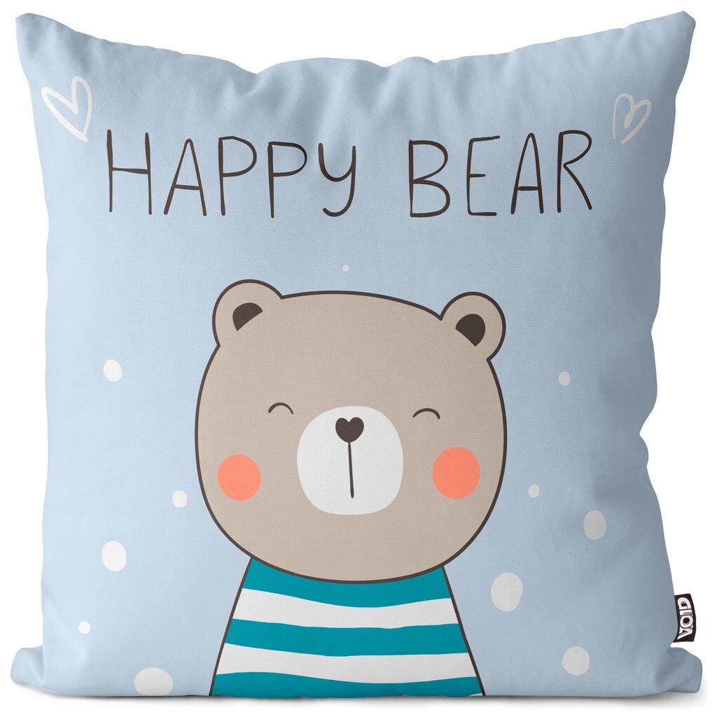 

Детский чехол на подушку VOID Happy Bear Bear, полиэстер, водонепроницаемая подушка для улицы и дома. Размер: 80 x 80 см.