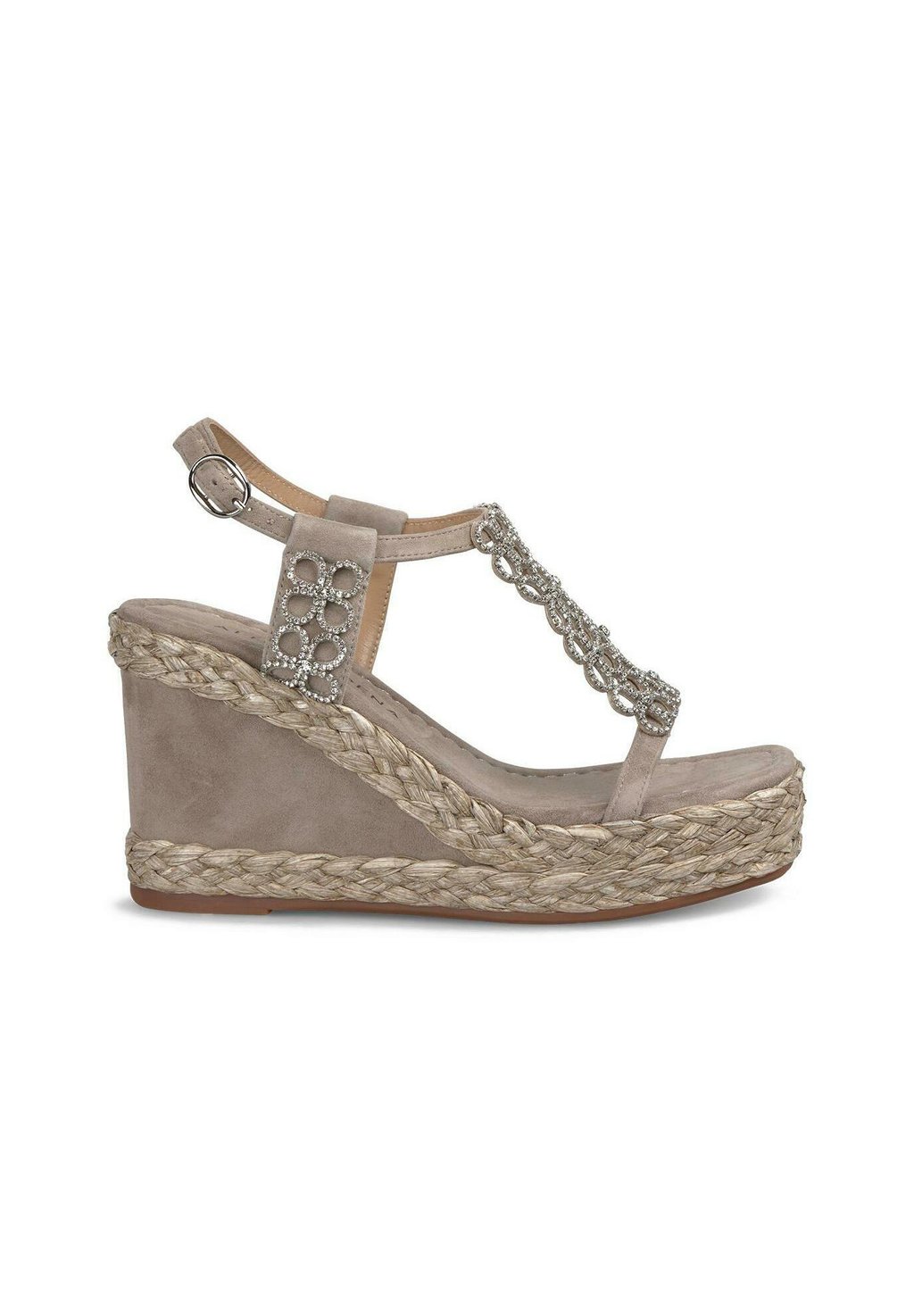 Босоножки на танкетке CIERRE CON HEBILLA - High heeled sandals Alma en Pena, серо-коричневый — фото 2