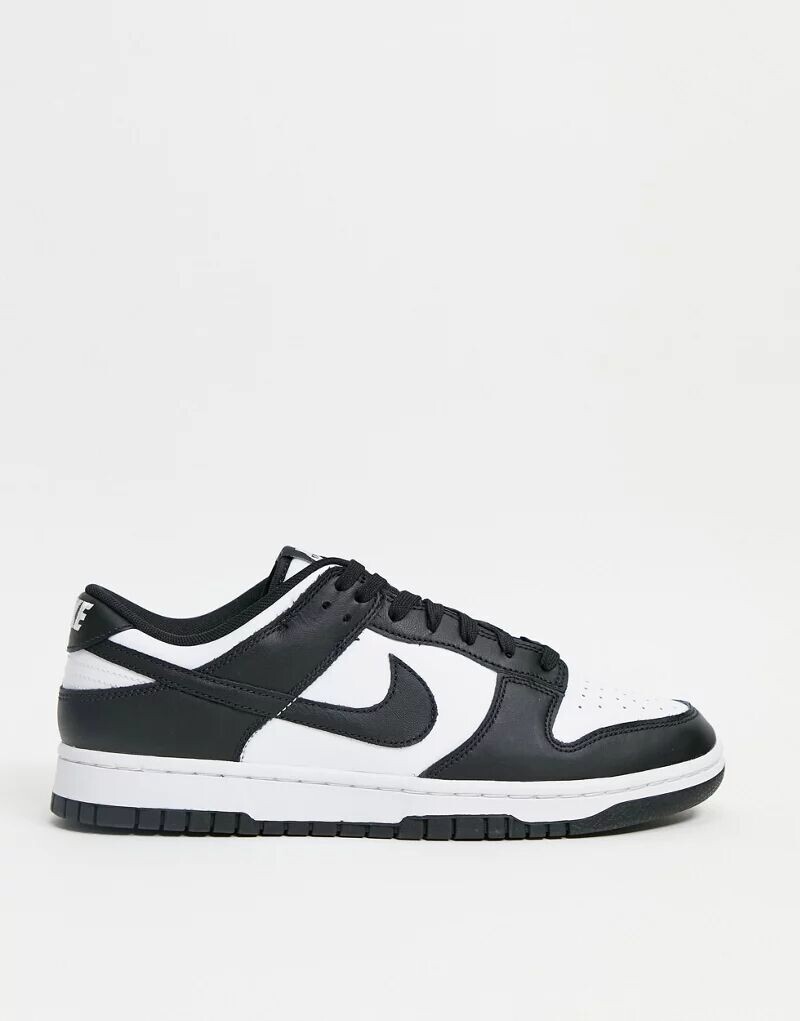 

Бело-черные низкие кеды Nike Dunk