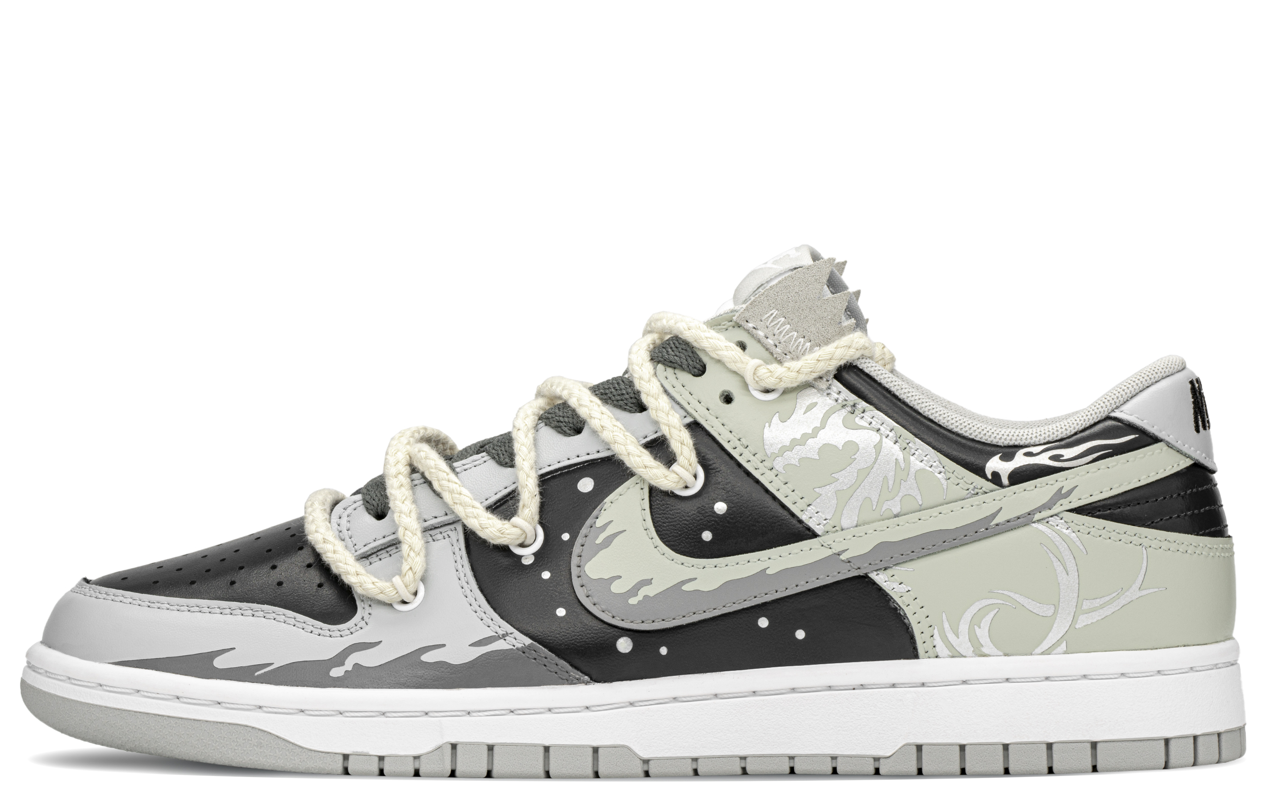 

Кроссовки Nike Dunk Skateboarding Shoes Men Low-top Gray, темно-серый