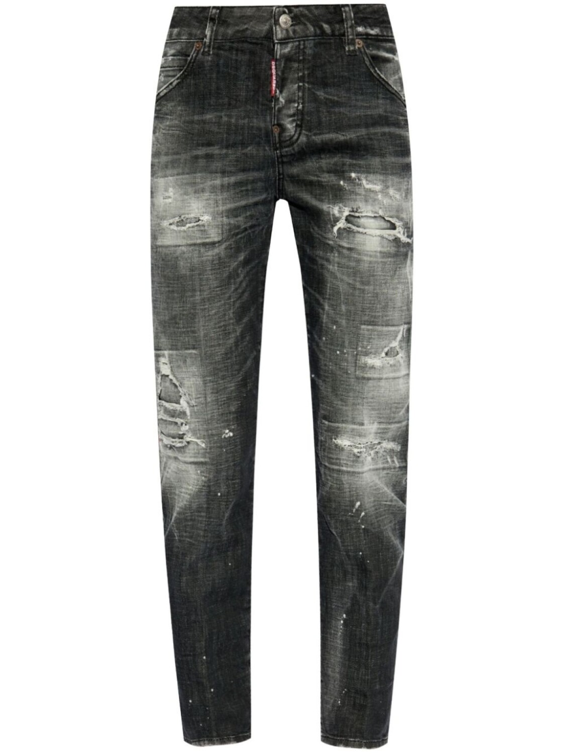 

Джинсы DSQUARED2 с эффектом потертости, черный