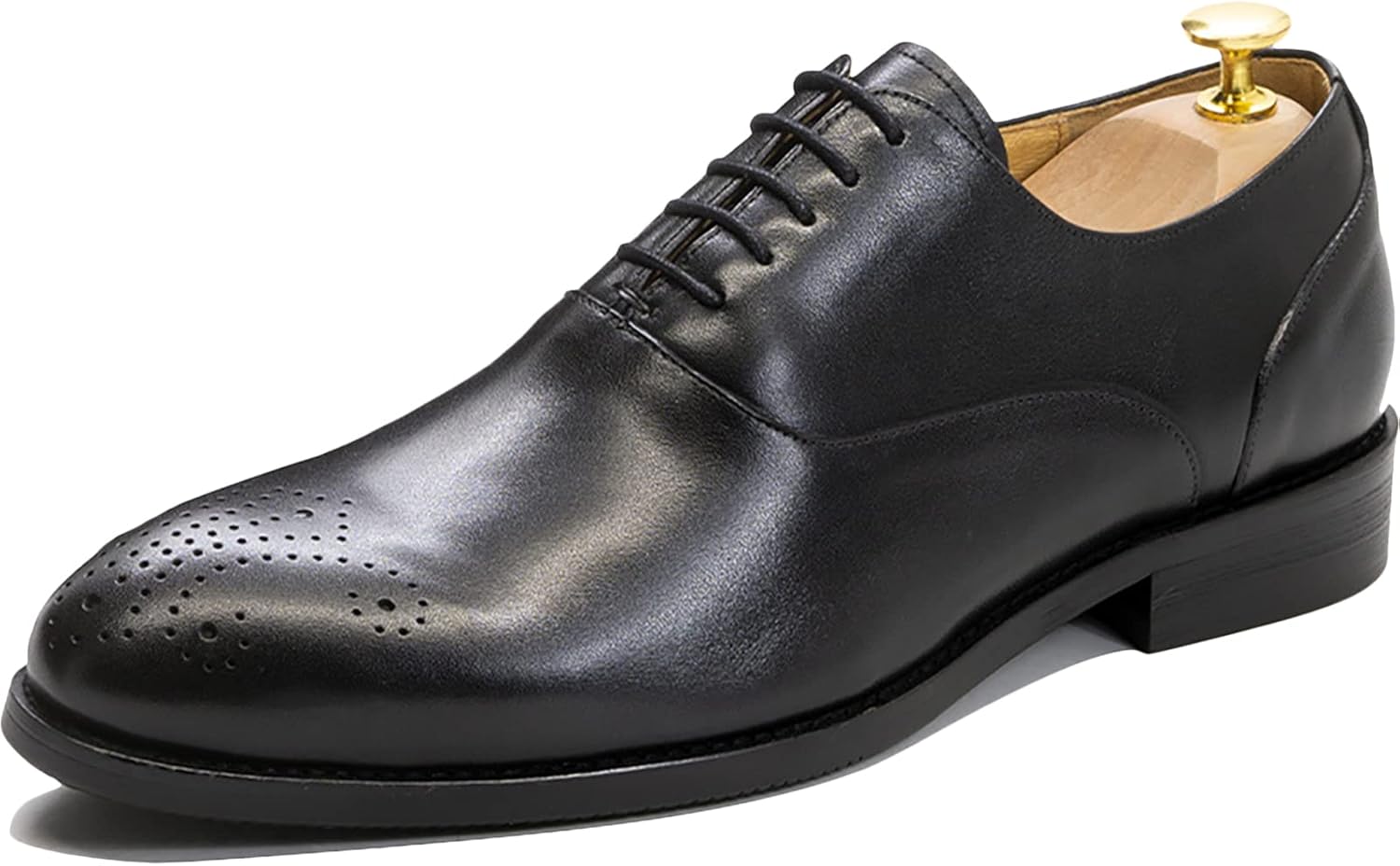 

Мужские кожаные дерби на шнуровке, классические оксфорды, офисная и свадебная обувь, дышащие, черные-47 Generic