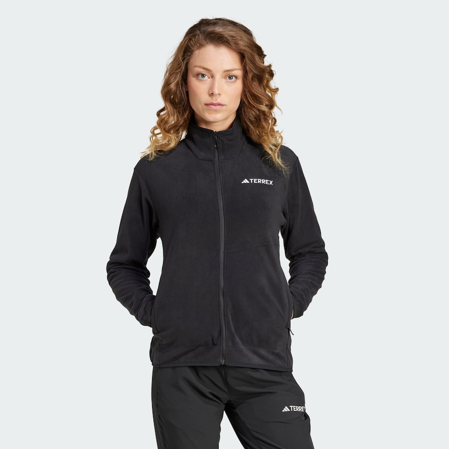 Спортивная флисовая куртка ADIDAS TERREX Multi Full-Zip Fleece, черный — фото 2