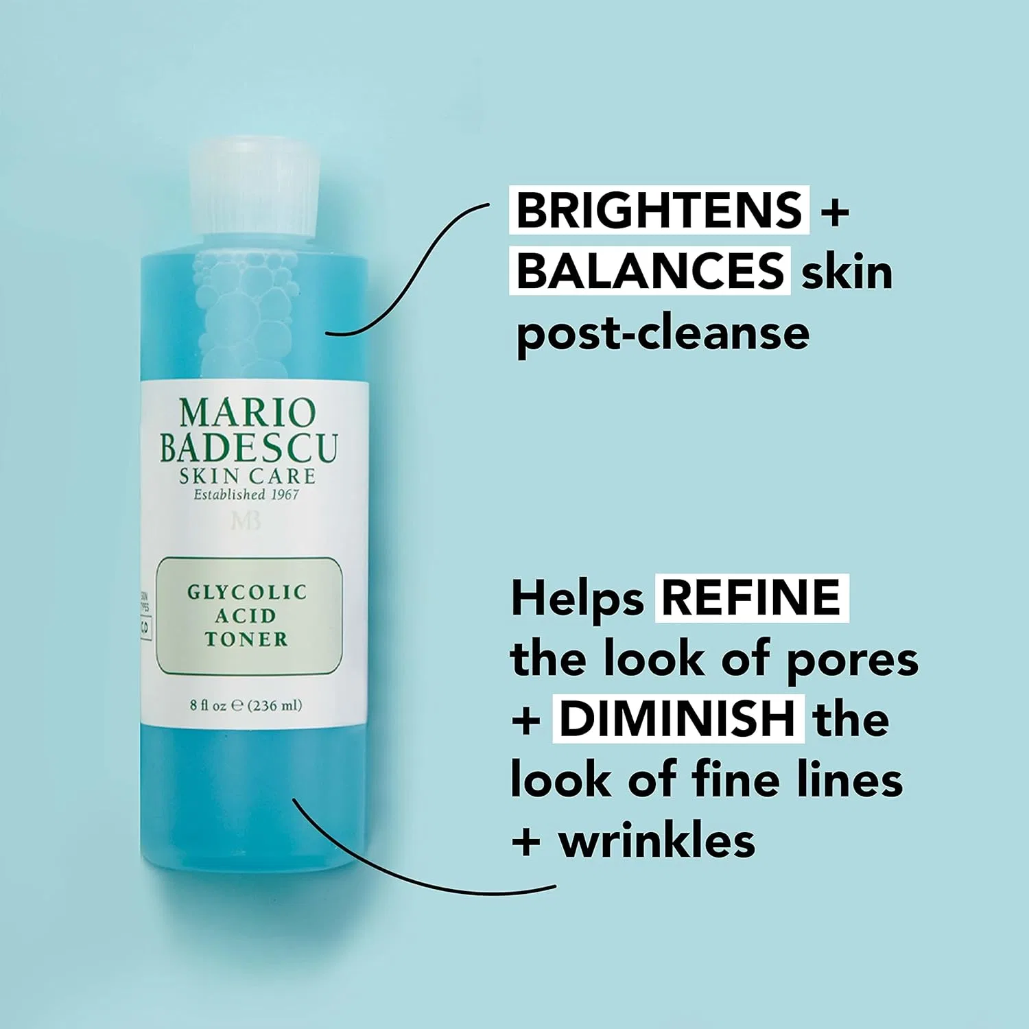 Тоник Mario Badescu — С гликолевой кислотой, 236 мл — фото 4