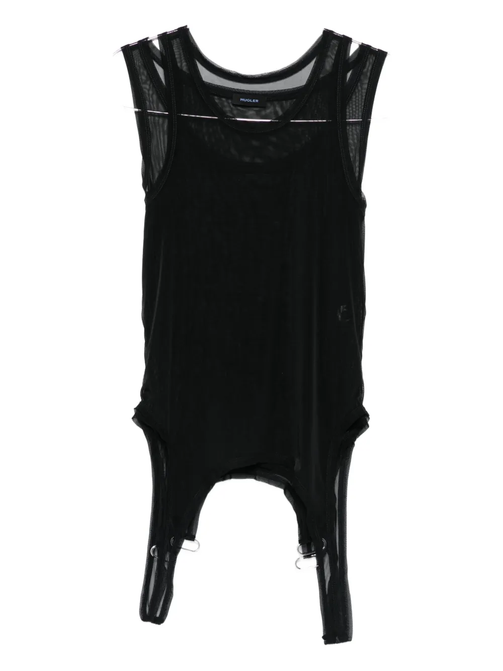 

Майка из многослойной сетки Mugler, черный