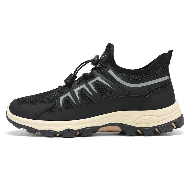 Мужские туфли Old Beijing Cloth Shoes дышащие сетчатые для горных походов DOUBLE STAR 88, серый — фото 3