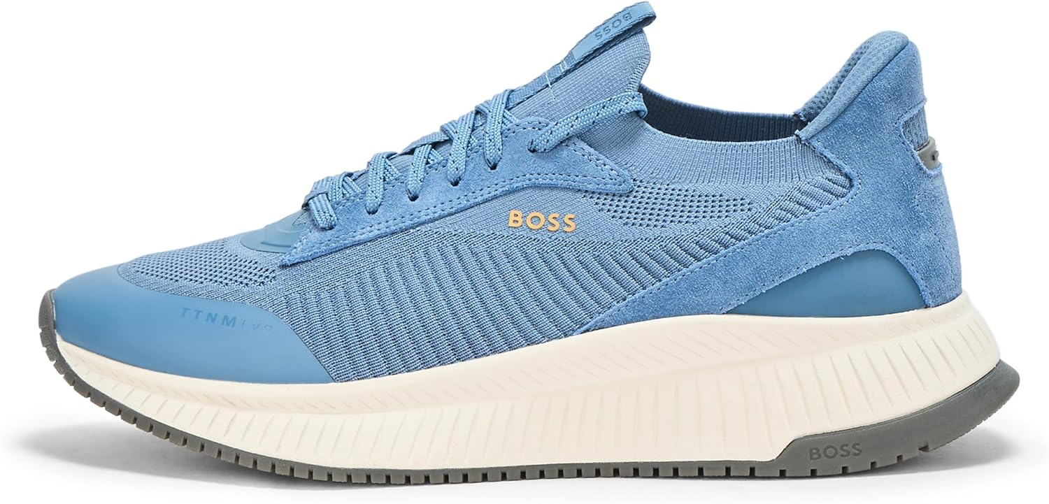 BOSS мужские современные кроссовки для бега с вязаной структурой, Dessert Blue — фото 2