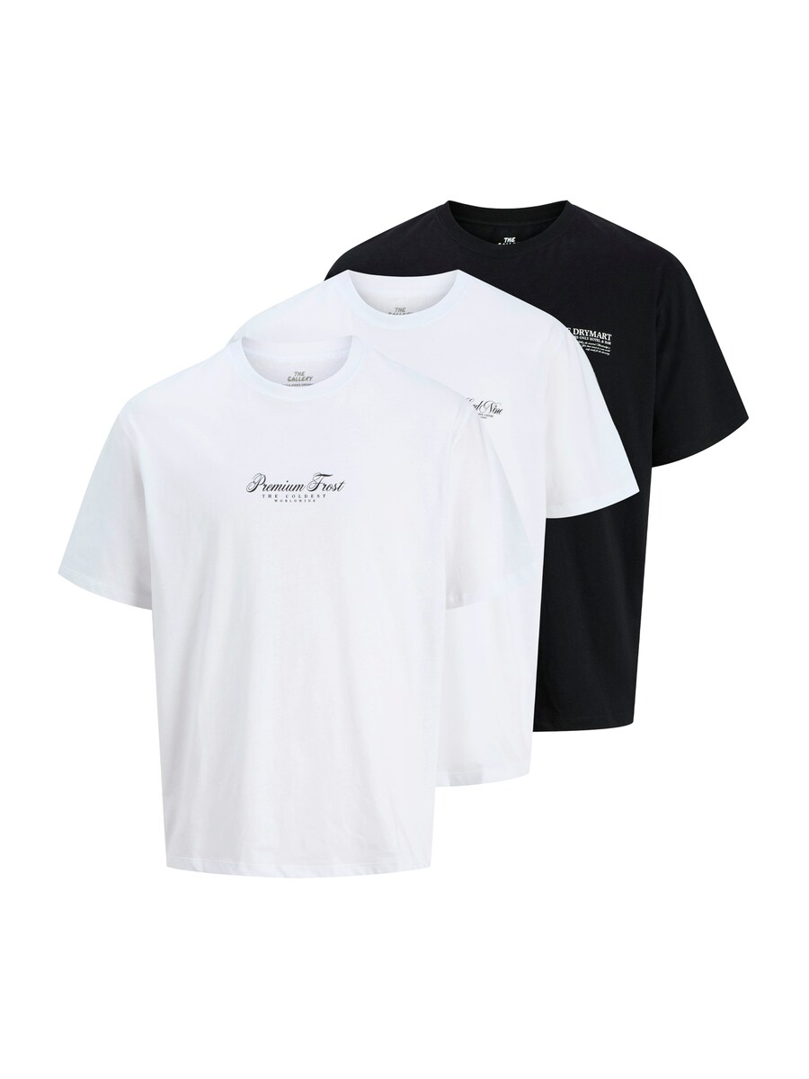 

Рубашка Jack & Jones Plus JORMARINA, черный/белый