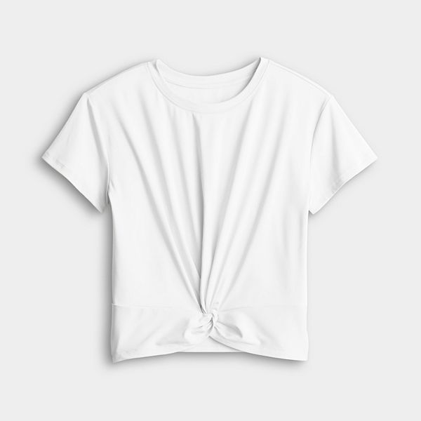 

Футболка с узлом спереди для девочек 7-16 лет Tek Gear, Modern White