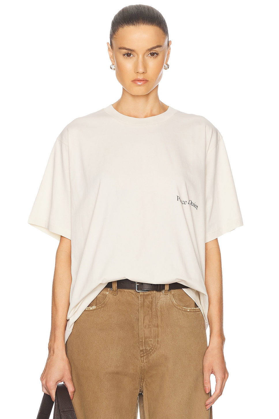 

Футболка с надписью Museum of Peace and Quiet, цвет Bone