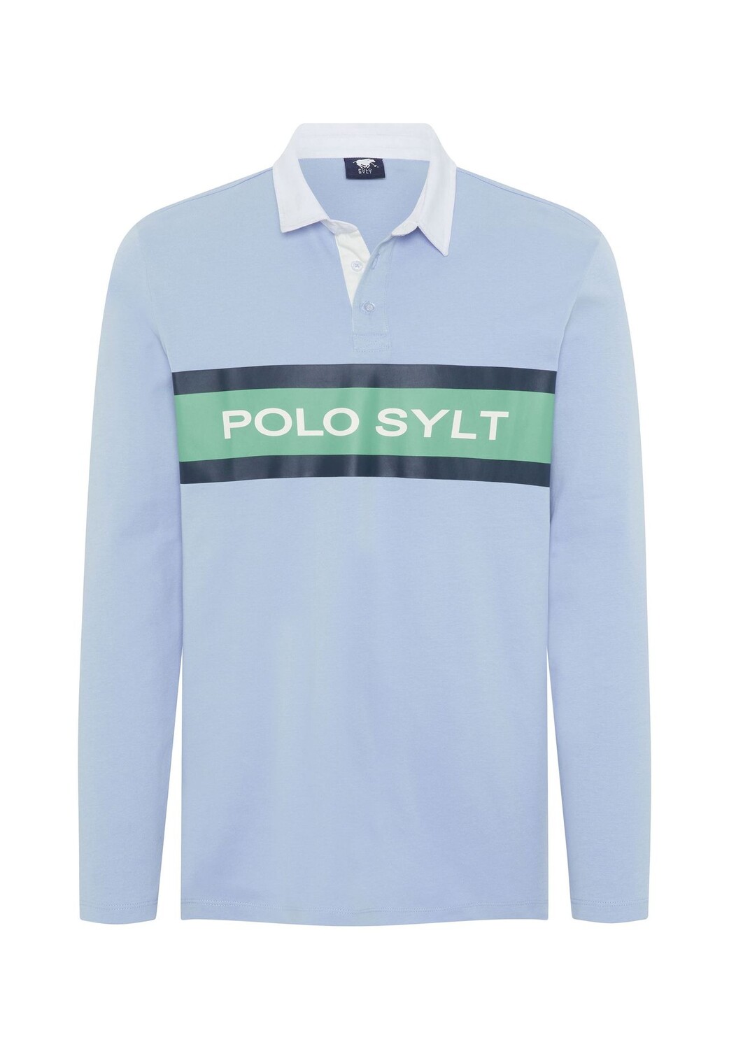 

Рубашка поло с дизайном этикетки POLO SYLT, цвет 16-3922 Brunnera Blue