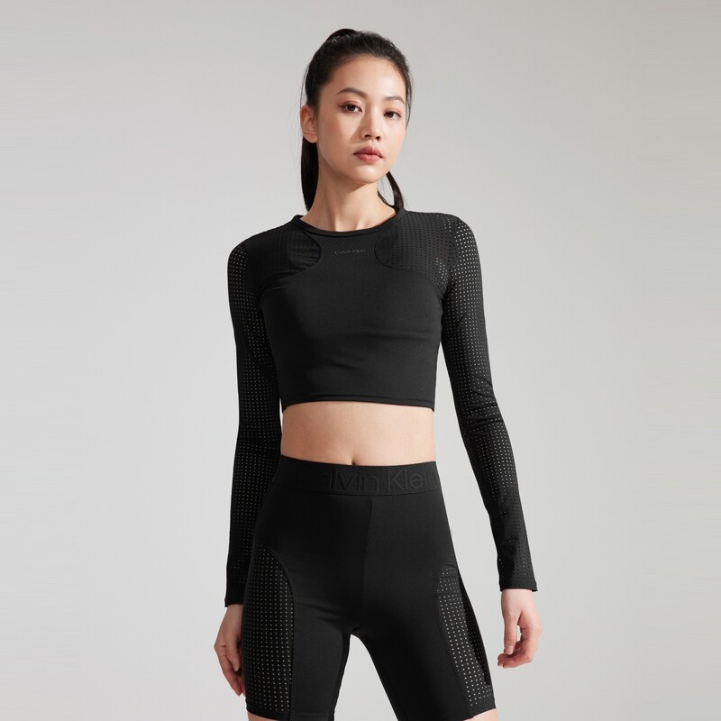 

Футболка женская Calvin Klein Sports с сетчатой тканью, черный