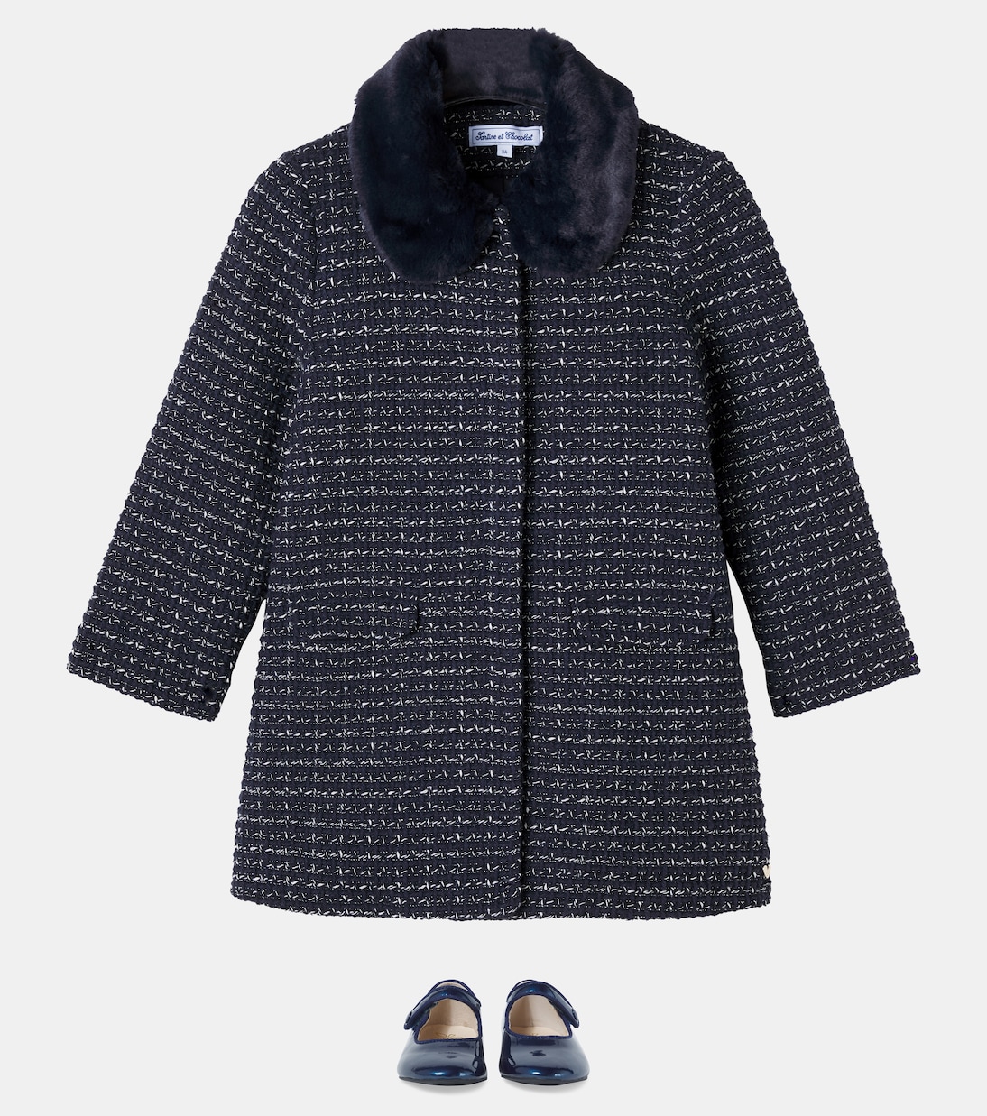 Туфли Mary Jane Daisy Baby из металлизированной кожи Pom d'Api, Vernis Metal/Blue — фото 2