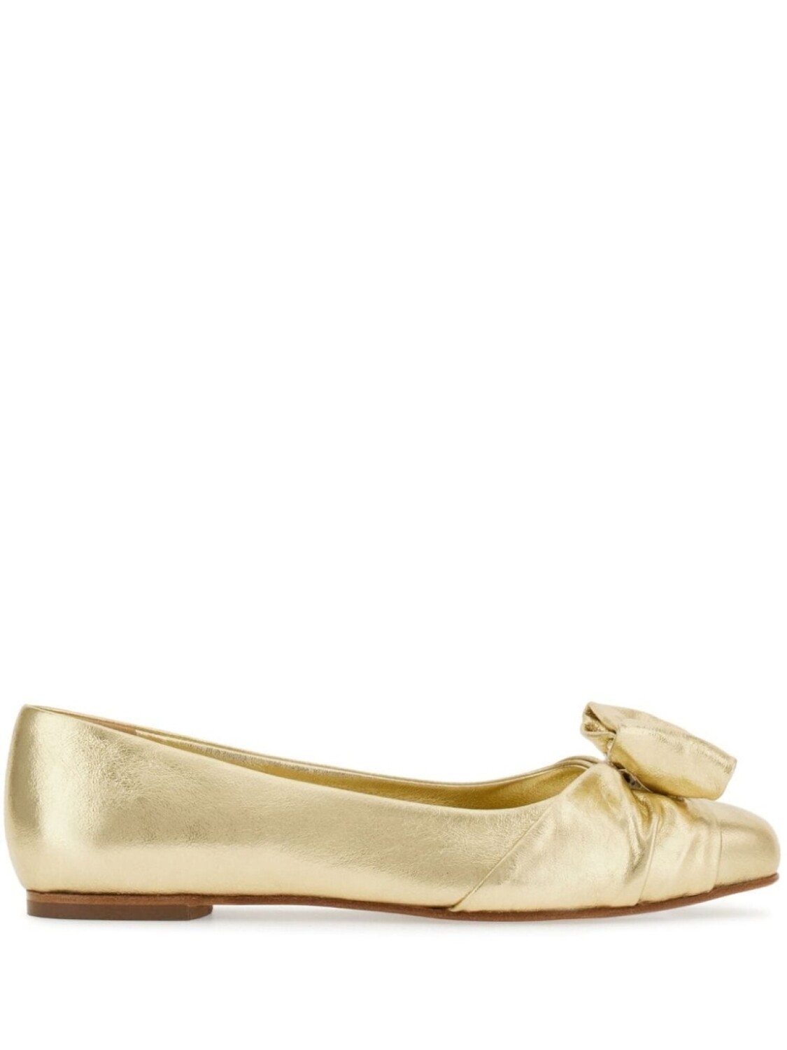 

Ferragamo балетки Vara Bow, золотистый