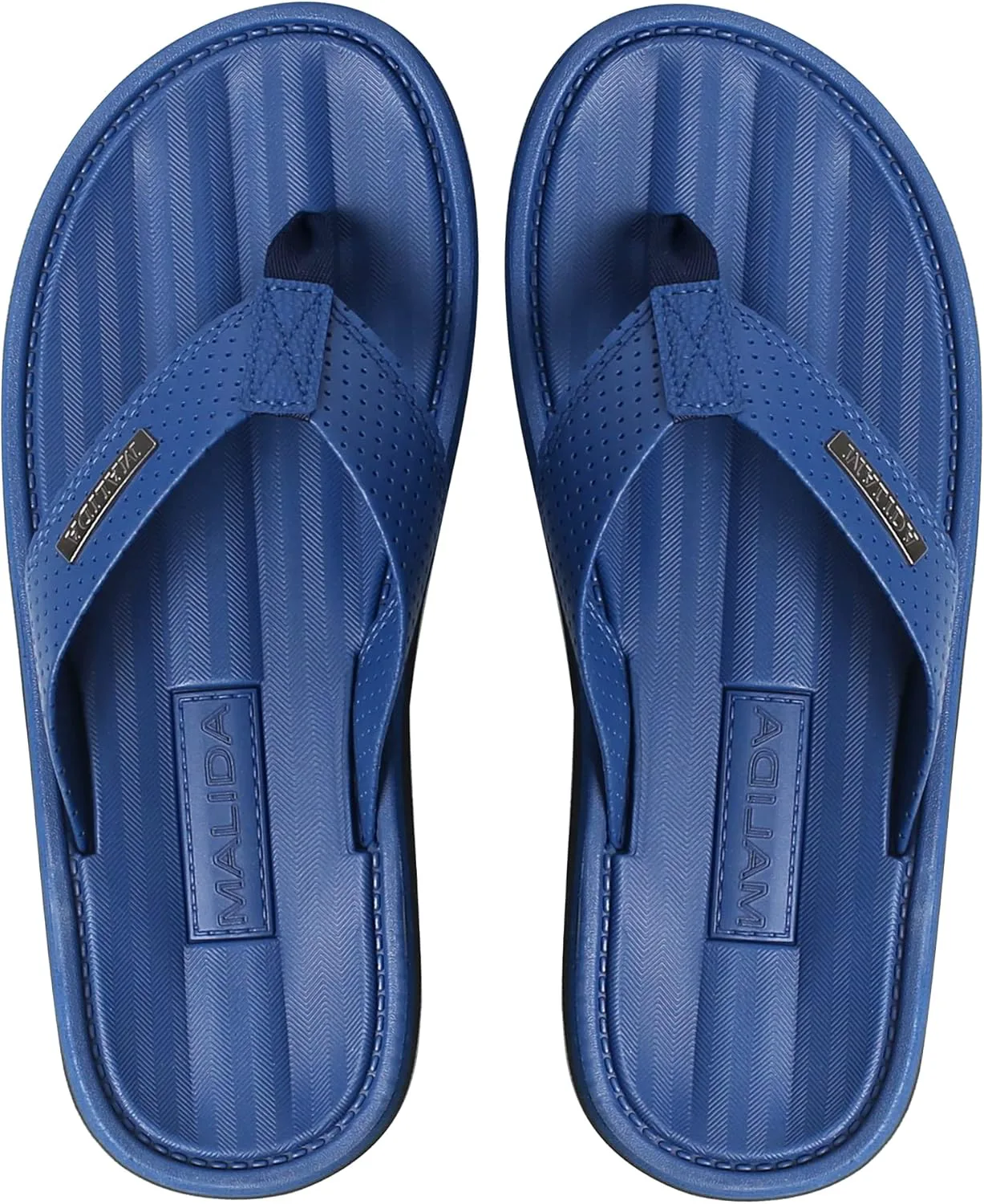 

Мужские сланцы MALIDA, нескользящие, для ванной и душа, водонепроницаемые, с амортизирующей мягкой подошвой, для дома и улицы, вьетнамки, синий
