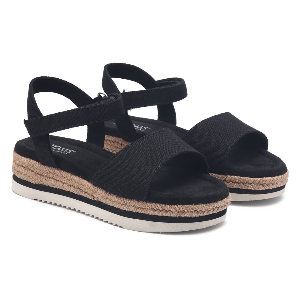 

Детские сандалии на танкетке Diana для маленьких/больших детей Toms, black