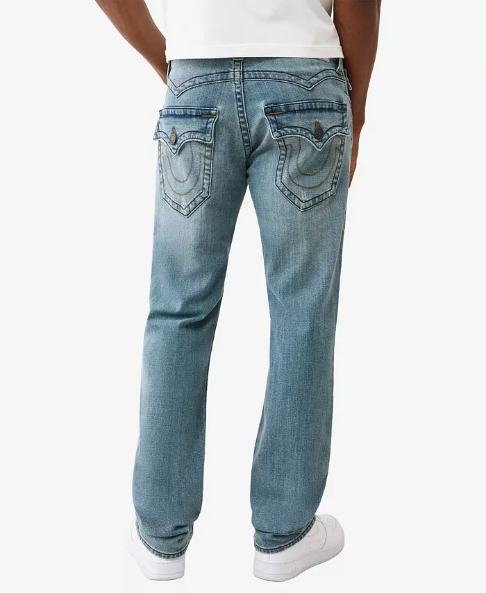 

Мужские джинсы Ricky Jimmy с прямыми клапанами на карманах True Religion, синий