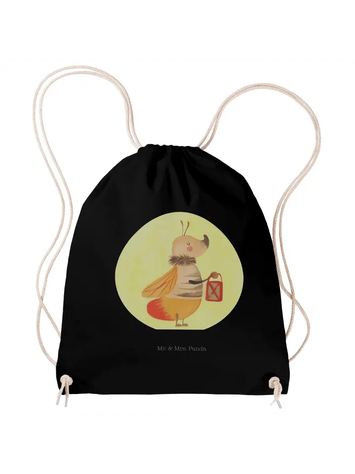 

Спортивная сумка Mr & Mrs Panda Sportbeutel Glühwürmchen ohne Spruch, черный