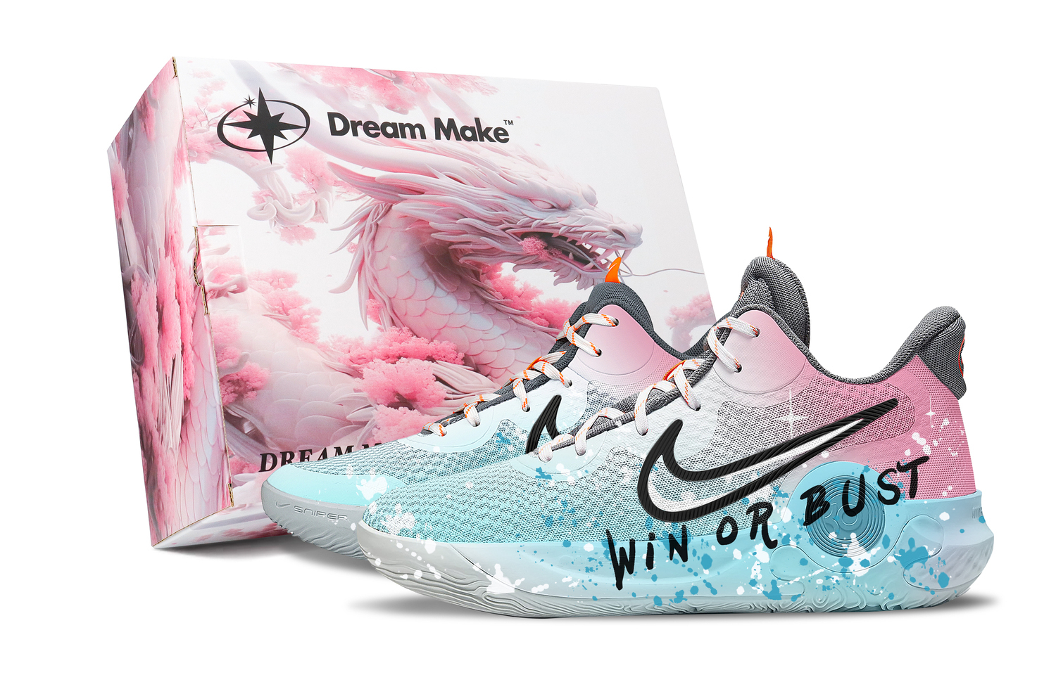 

Nike Кроссовки баскетбольные KD Trey 5 IX Observer-Pink Box с противоскользящей подошвой, износостойкие, средний верх, унисекс, розово-голубые, цвет Pink Blue