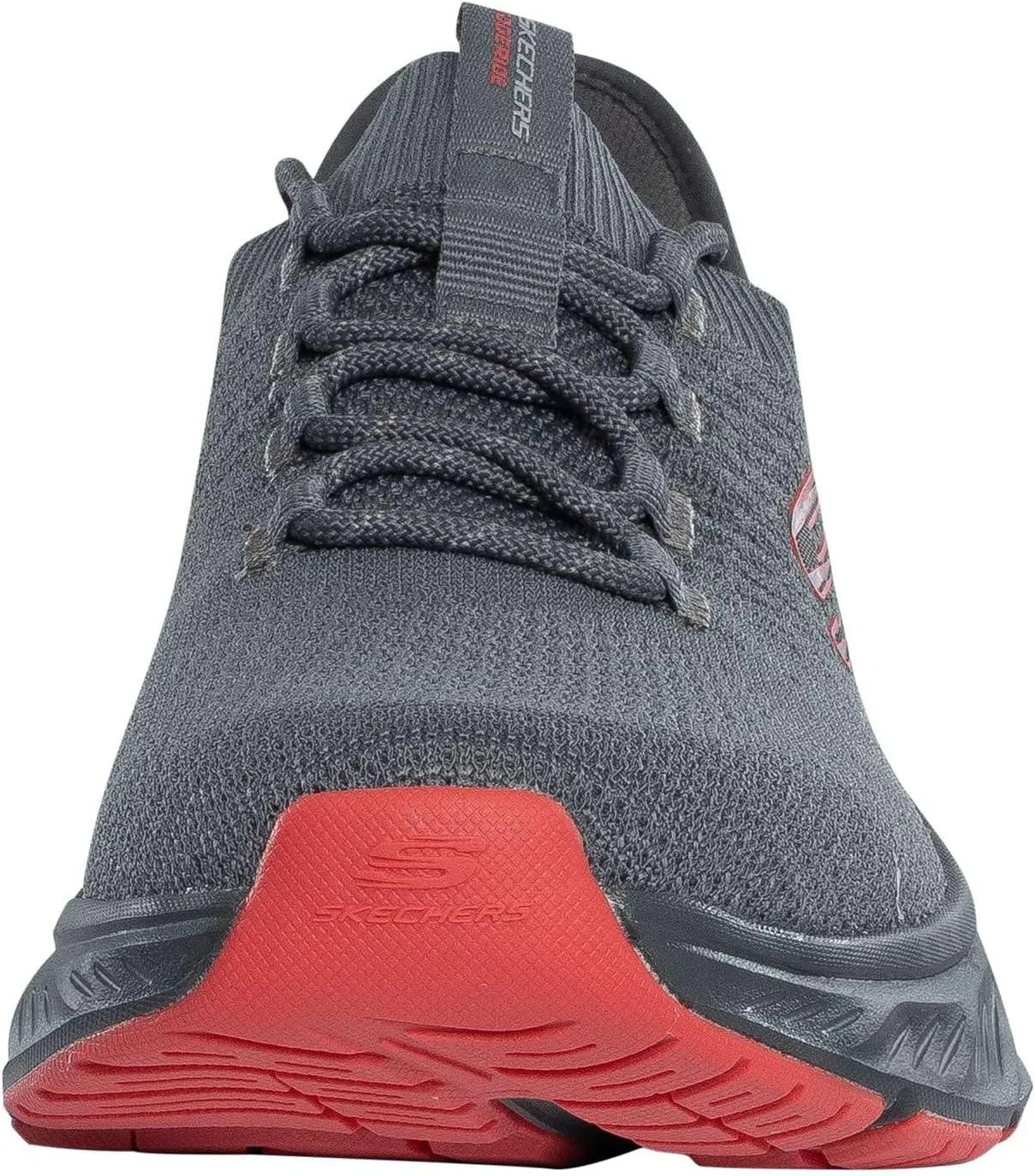 Мужские кроссовки Skechers Edgeride Raygo Hands Free без шнурков, Charcoal Knit Red Trim — фото 4