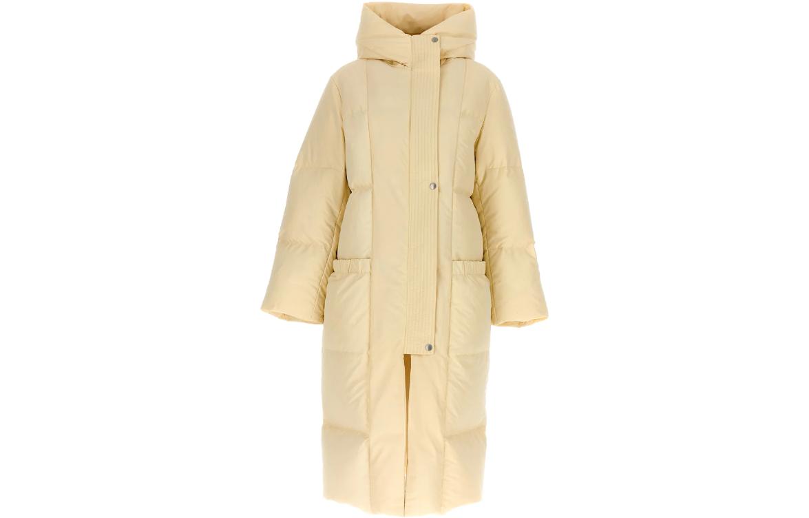 

Стеганое пуховое пальто JIL SANDER, Экрю, Бежевый, Стеганое пуховое пальто JIL SANDER, Экрю