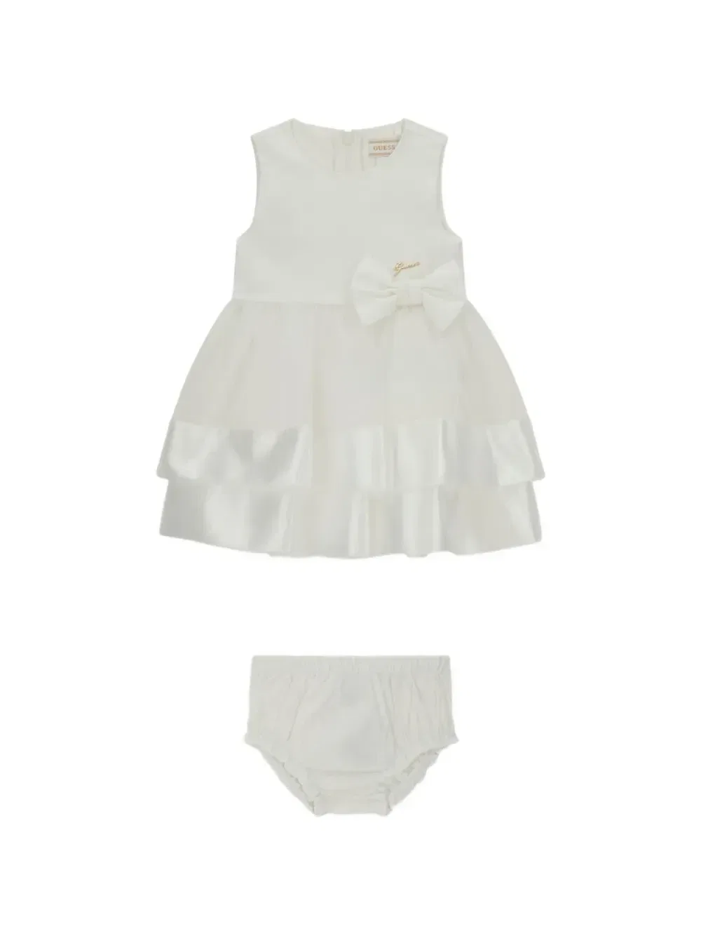 Многослойное платье с бантом GUESS Kids, белый