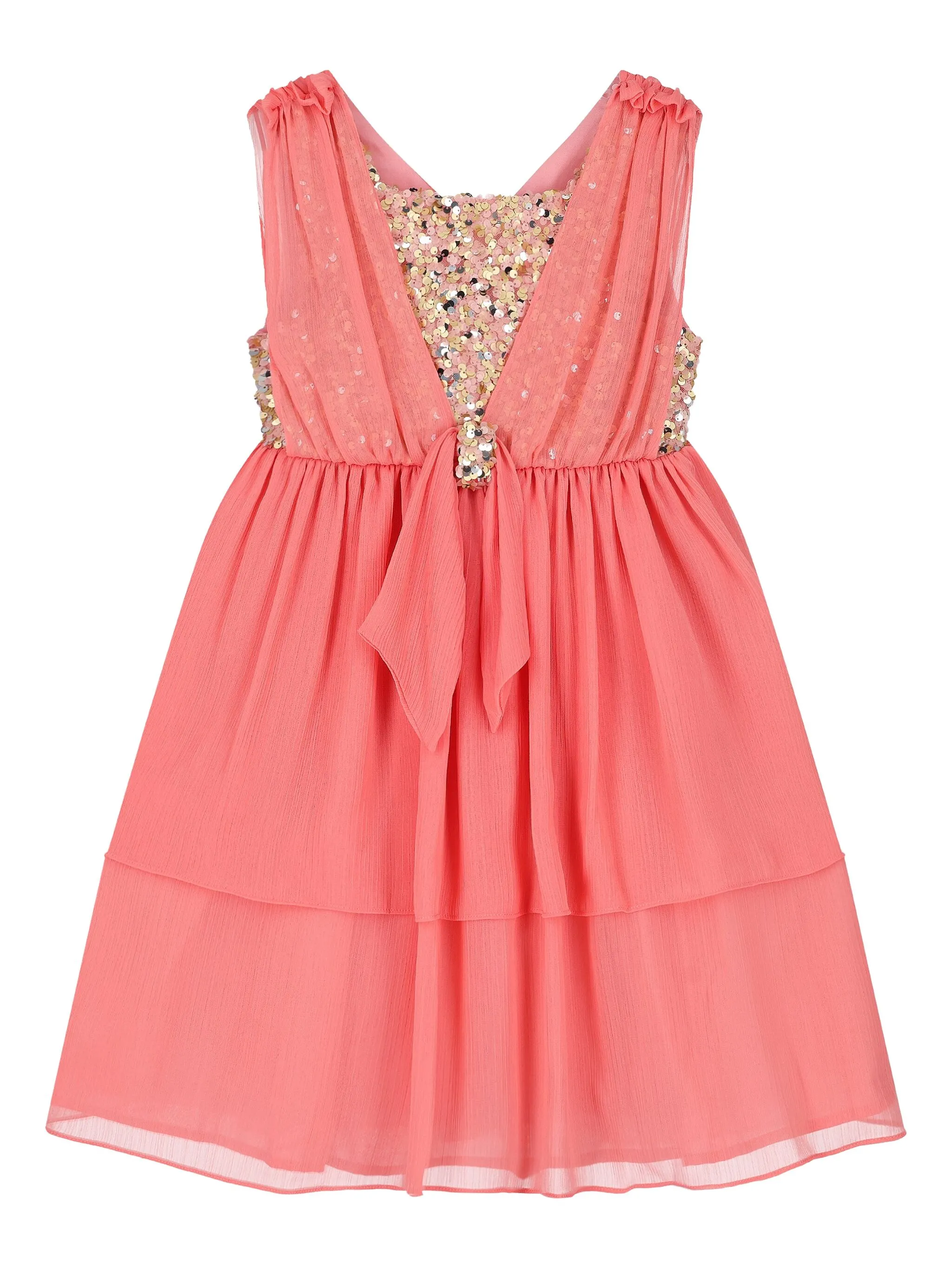 

Ярусное платье с пайетками Patachou, розовый