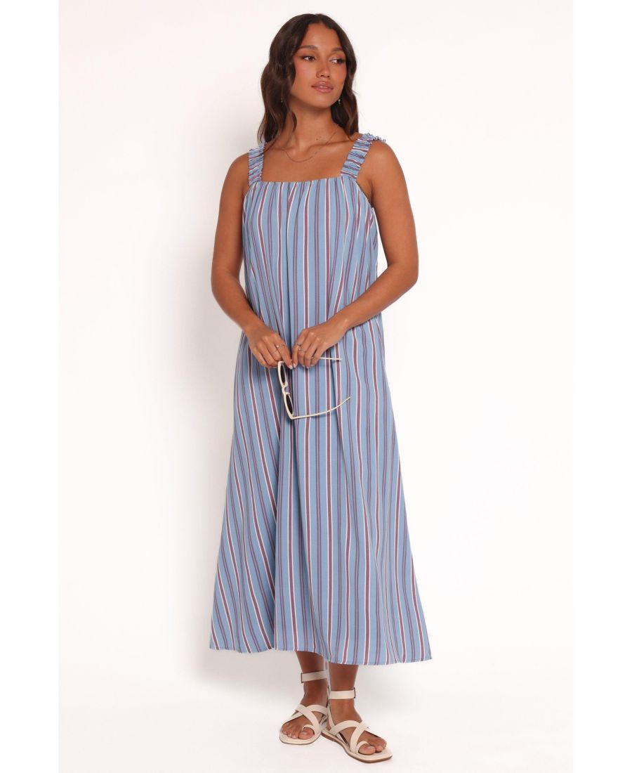 

Женское длинное платье Alessandra в синюю полоску Petal and Pup, Blue stripe