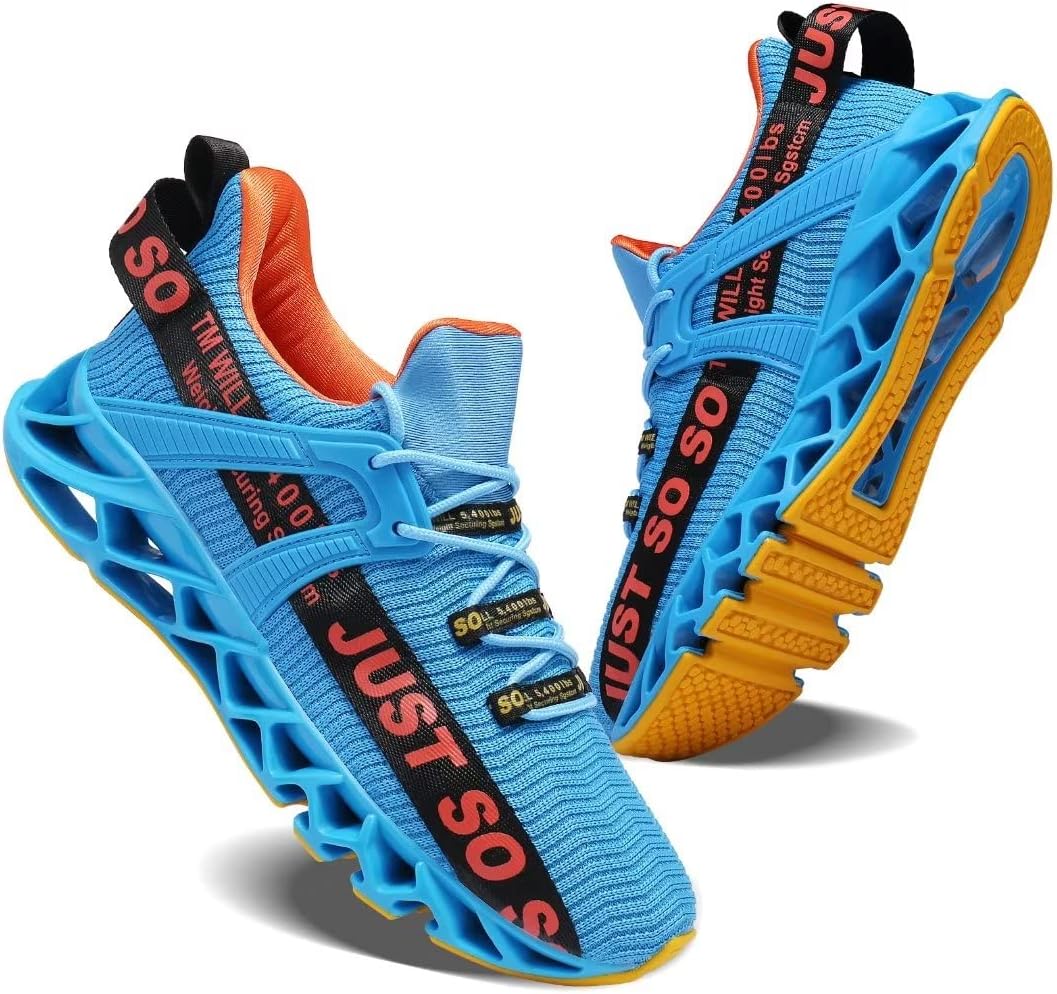 

Мужские спортивные кроссовки UMYOGO для ходьбы, бега и тенниса, модные кроссовки, синий