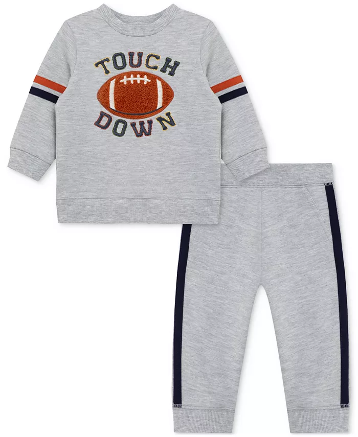 

Футболка и спортивные штаны для мальчиков, комплект из 2 предметов Little Me, серый