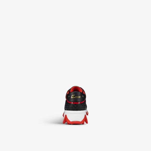 Кожаные низкие кроссовки Mini Shark на скульптурной подошве 4–9 лет Christian Louboutin, черный — фото 4