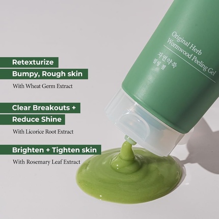 Пилинг Fraijour — Гель для пилинга Herb Wormwood Korean Double Exfoliating Gel for Dull, Clogged Skin — фото 2
